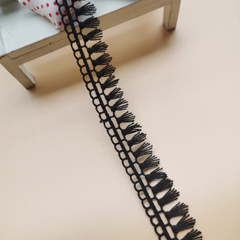 Garments Accessories Polyester Milk Yarm Milk Silk Polyester White Flower Embroidery Lace Trim For Children's Clothes