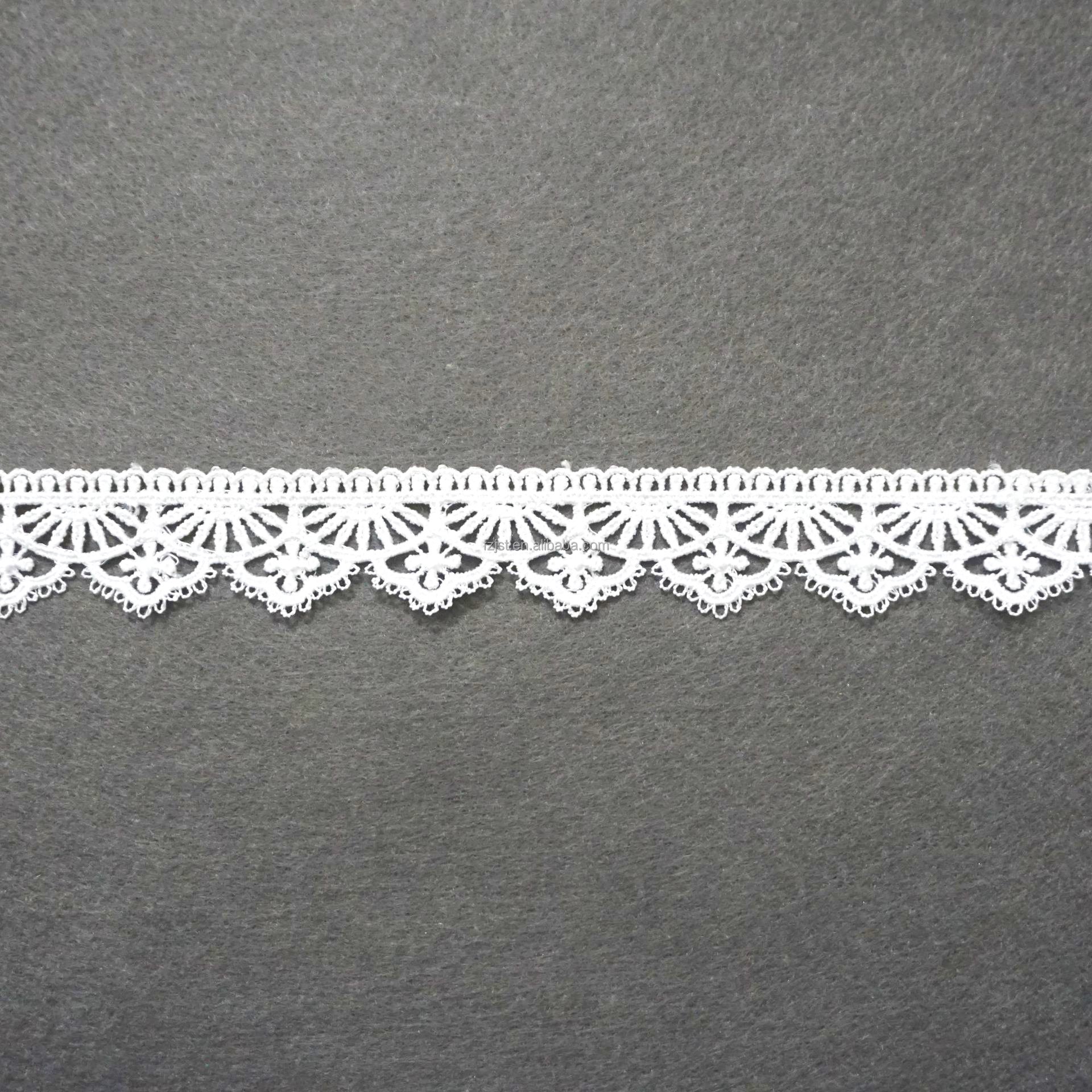 3 cm milk silk lace trim for wedding clothing