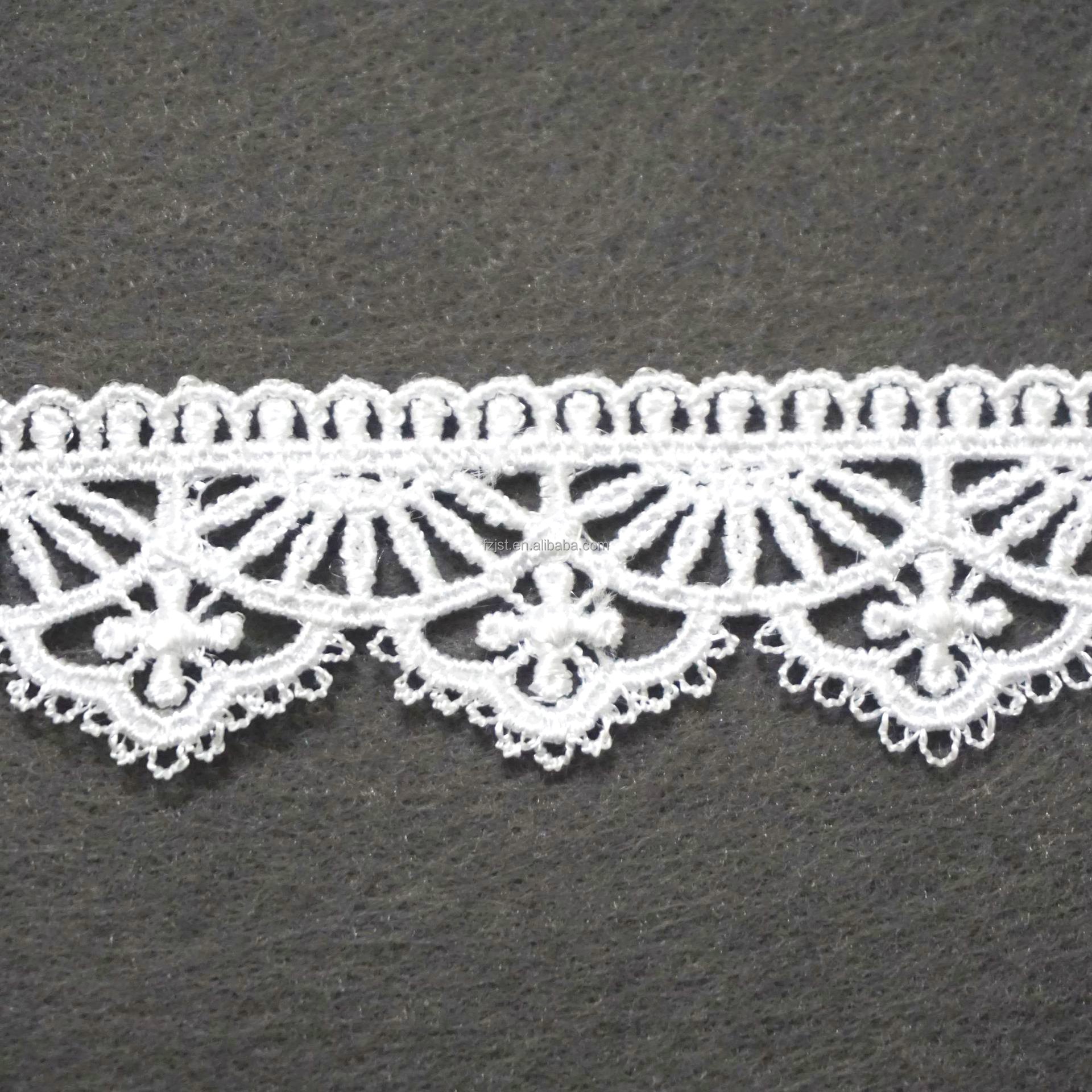 3 cm milk silk lace trim for wedding clothing