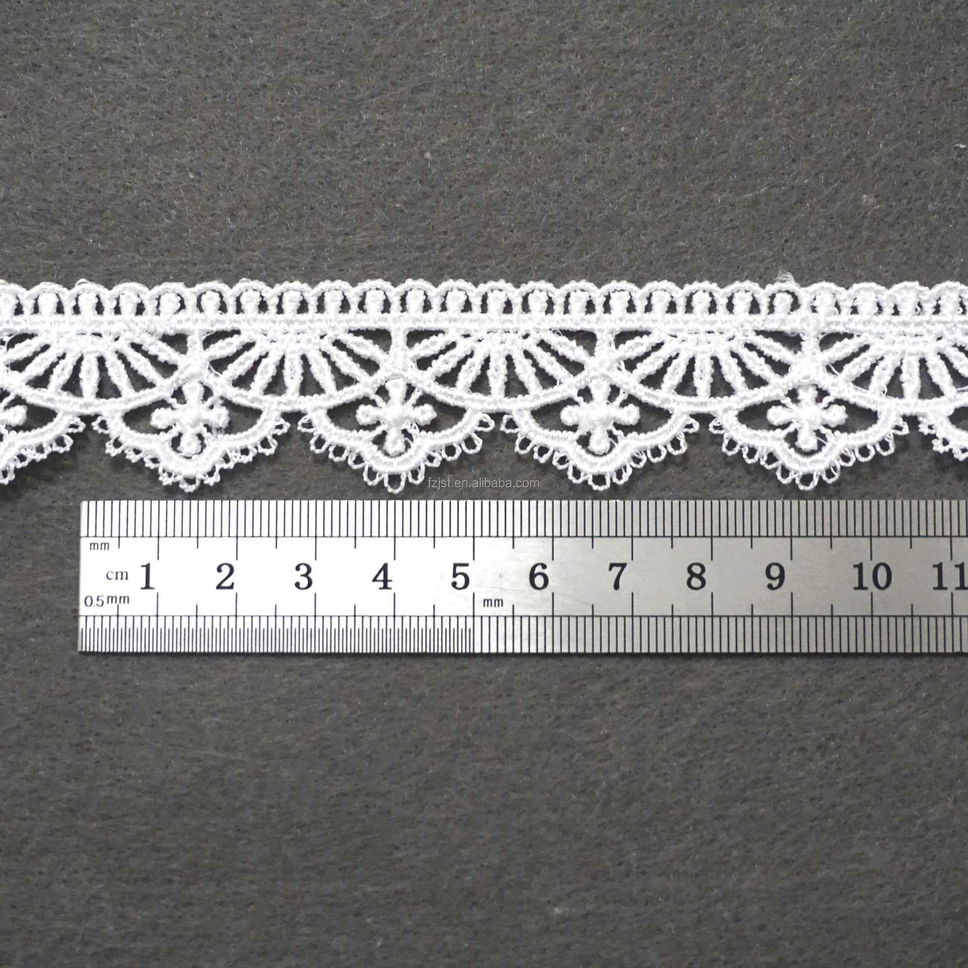 3 cm milk silk lace trim for wedding clothing