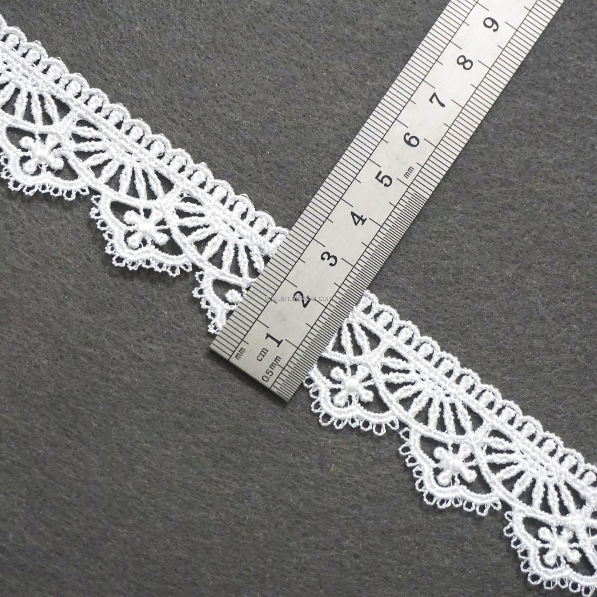 3 cm milk silk lace trim for wedding clothing