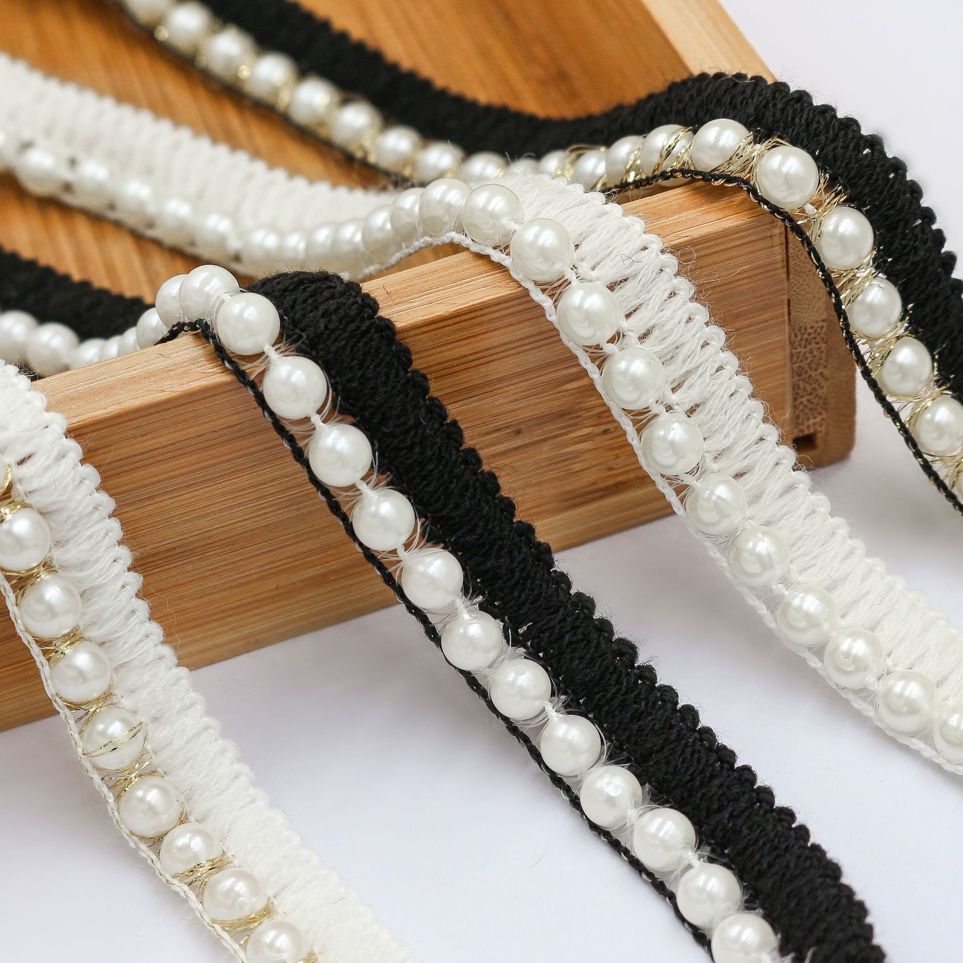 Vintage Fashion Metallic Shell Wool Polyester Tweed Ribbon Lace Trim For Clothes Dress Bag shoes Accessories