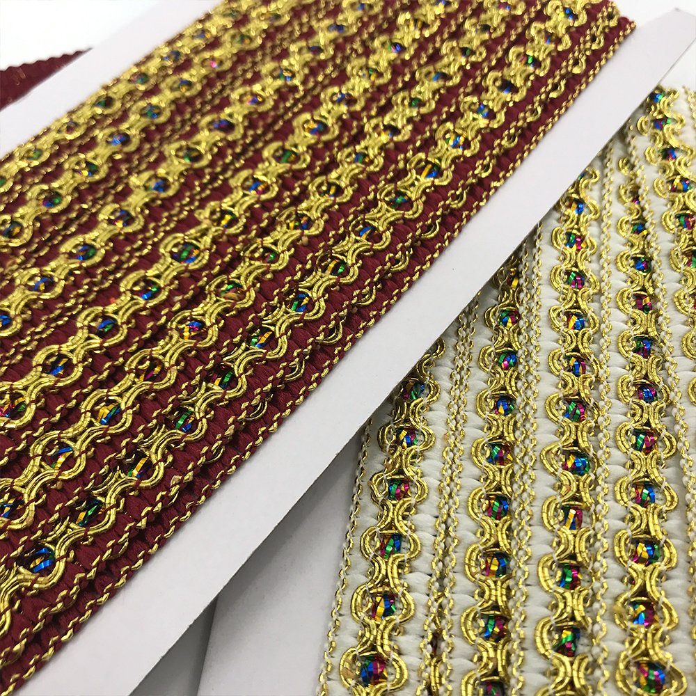 OEM/ODM Accept Tube Bead Ribbon White Beaded Lace Trim Fabric Sewing Crafts Collar Garment Dress Headdress Materials Lace