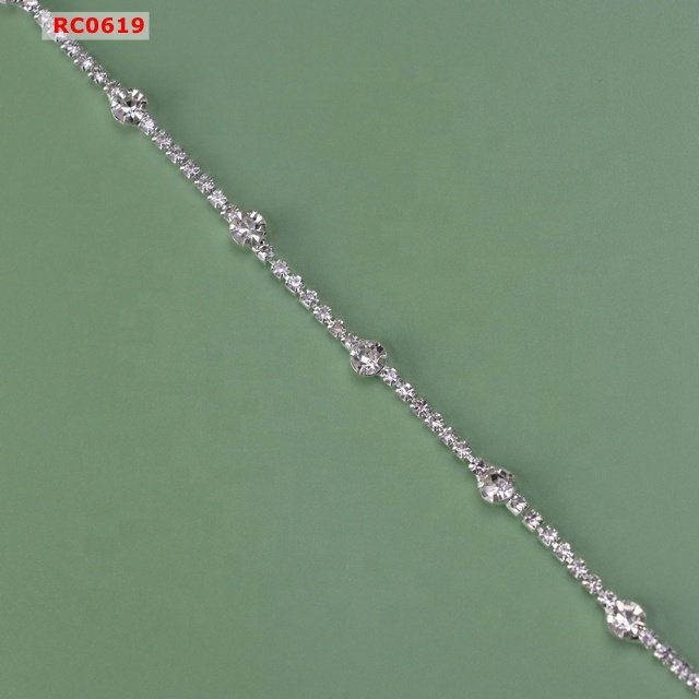 Cadena de diamantes luxury crystal rhinestone cup chains rhinestone trim