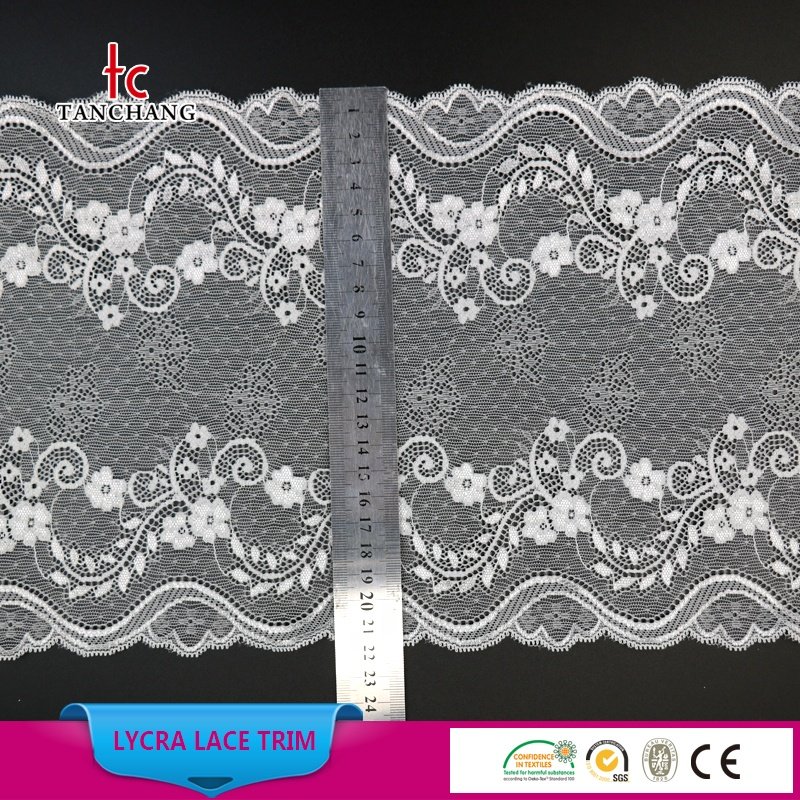 22cm fancy design lingerie use lycra lace french lace trimming bridal lace trim LSHB7039