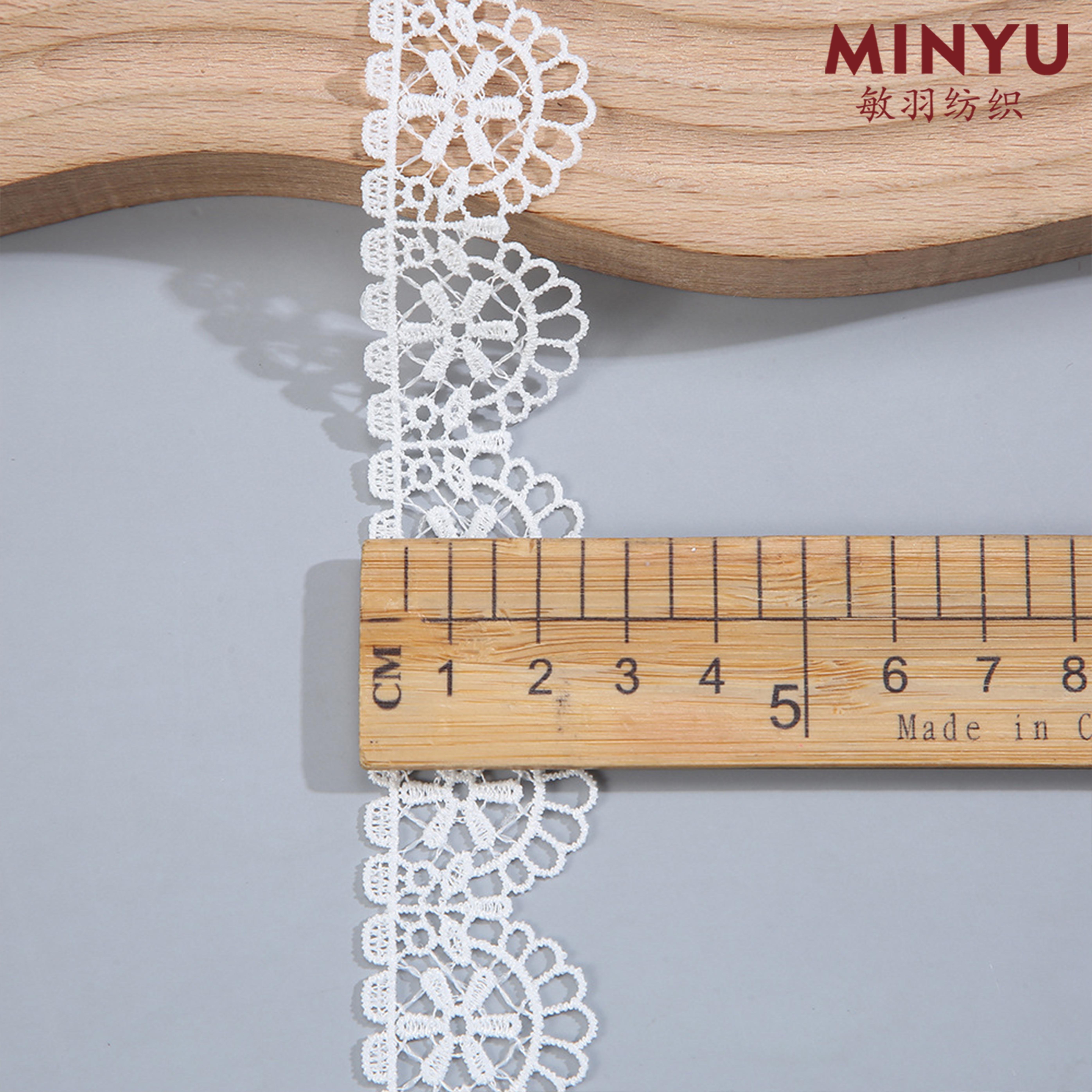 2024 Hot Sale Polyester White Embroidery Lace Underwear Home Textile Milk Silk Water Soluble Lace