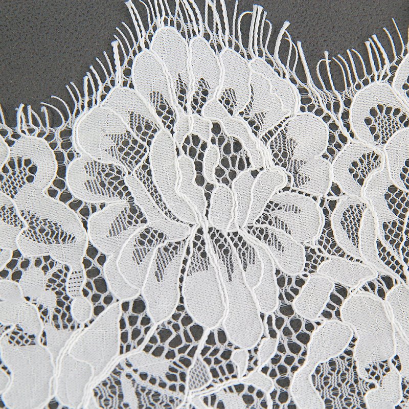 Stretch Lace Trim Fabric - Elastic Lace by the Yard, Flower Ribbon for Lingerie Sewing and Garment Crafting