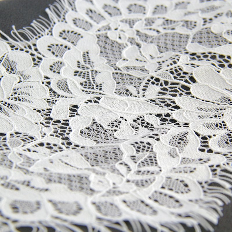 Stretch Lace Trim Fabric - Elastic Lace by the Yard, Flower Ribbon for Lingerie Sewing and Garment Crafting