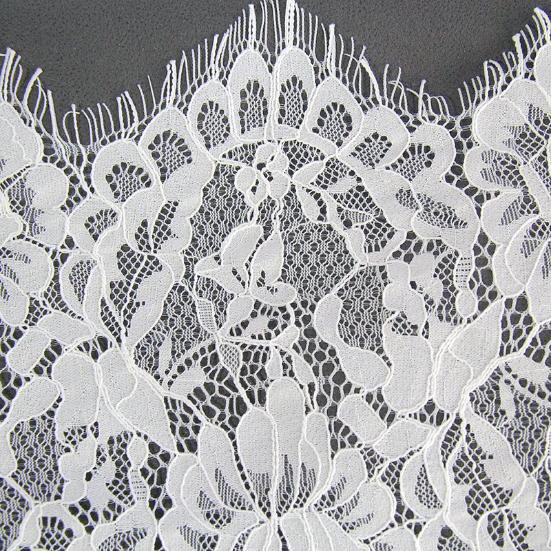 Stretch Lace Trim Fabric - Elastic Lace by the Yard, Flower Ribbon for Lingerie Sewing and Garment Crafting