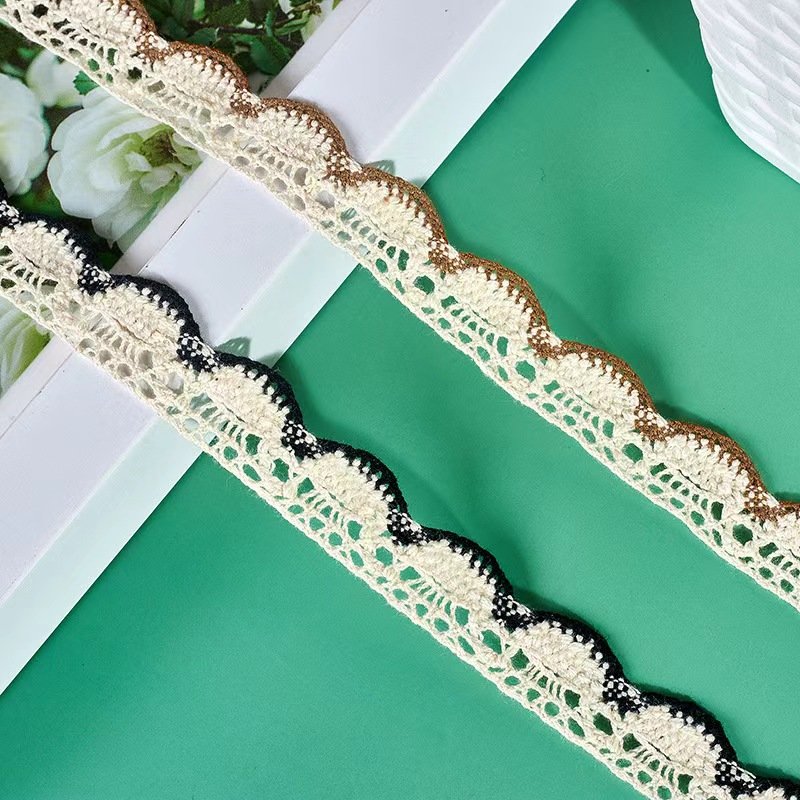 Factory Price Polyester Cotton Lace Ribbon Crochet Lace Trimming For Baby And Kid Clothes