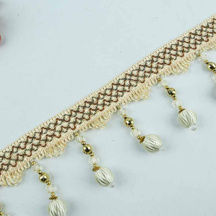Curtain Tassel Accessories New Style Beaded Tassel Fringe trim