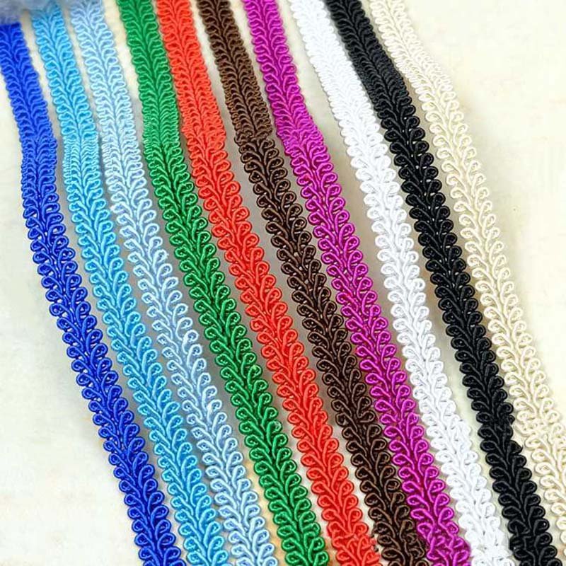 10mm sewing material red blue green white black purple centipede ribbon clothing textile craft accessories braided lace trims