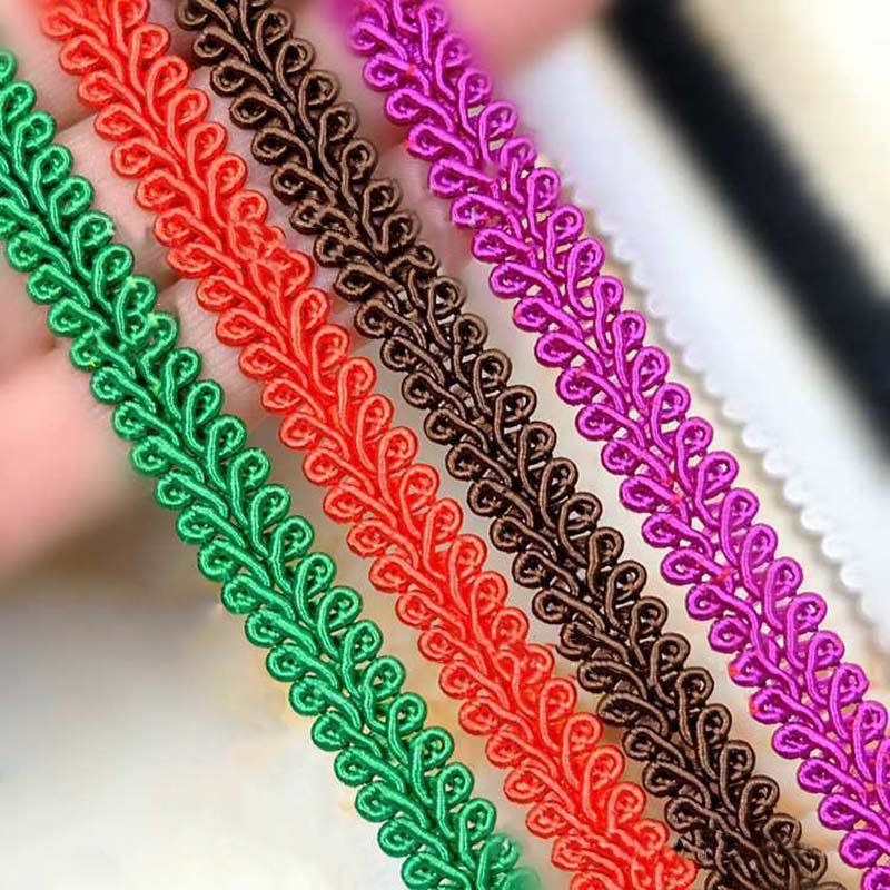 10mm sewing material red blue green white black purple centipede ribbon clothing textile craft accessories braided lace trims