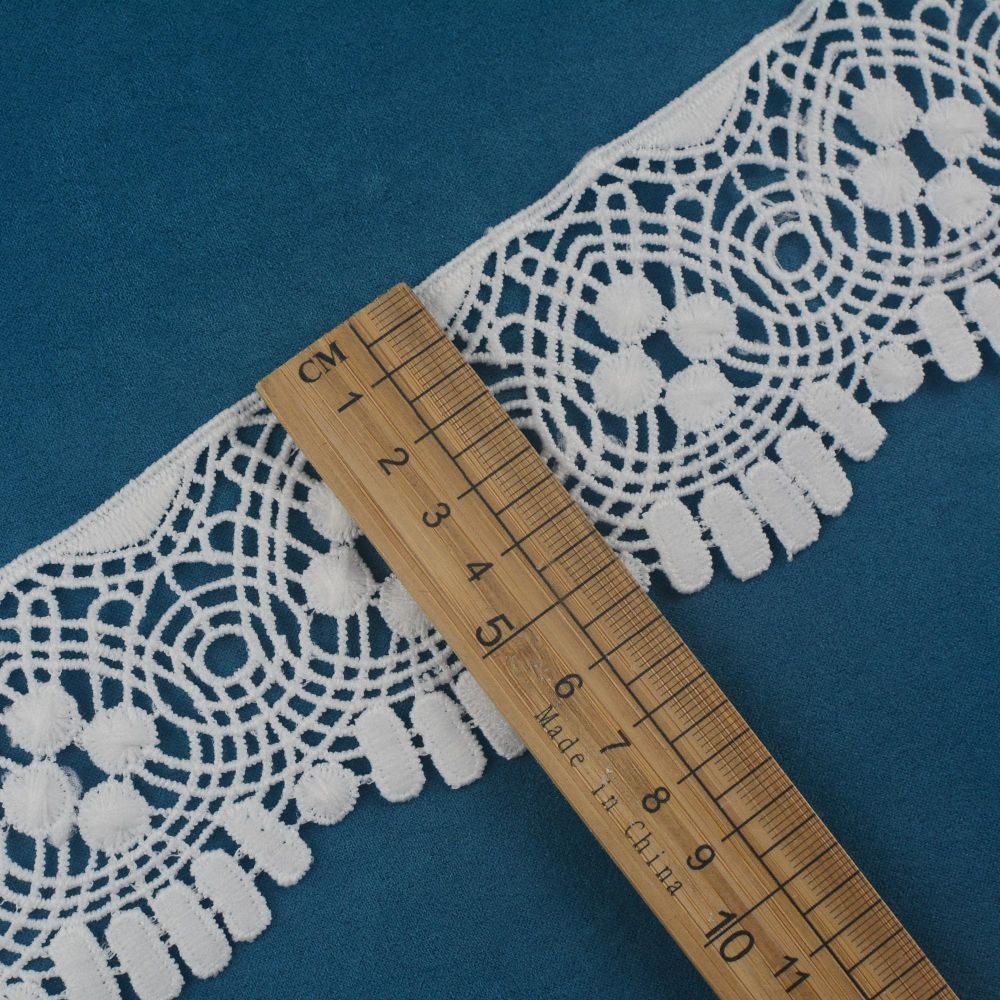 Wholesale milk silk polyester silk rose leaf embroidery water-soluble lace trim for wedding dress decoration