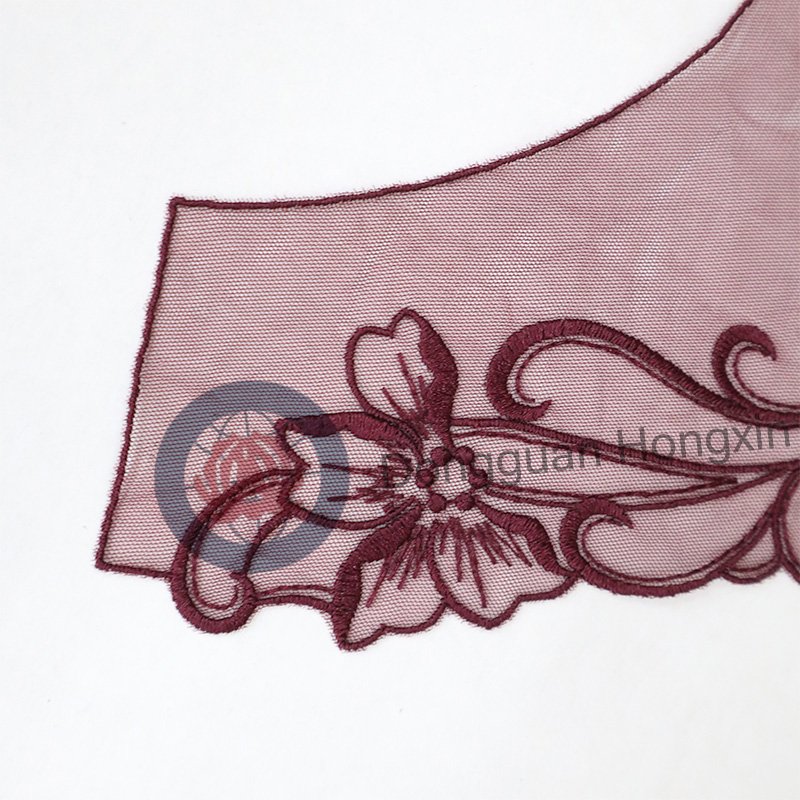 Soft and exquisite tulle mesh embroidered with 30cm flowers Decorative Lace Trim