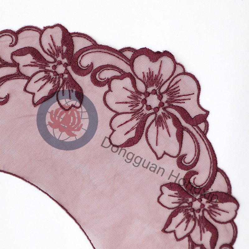 Soft and exquisite tulle mesh embroidered with 30cm flowers Decorative Lace Trim