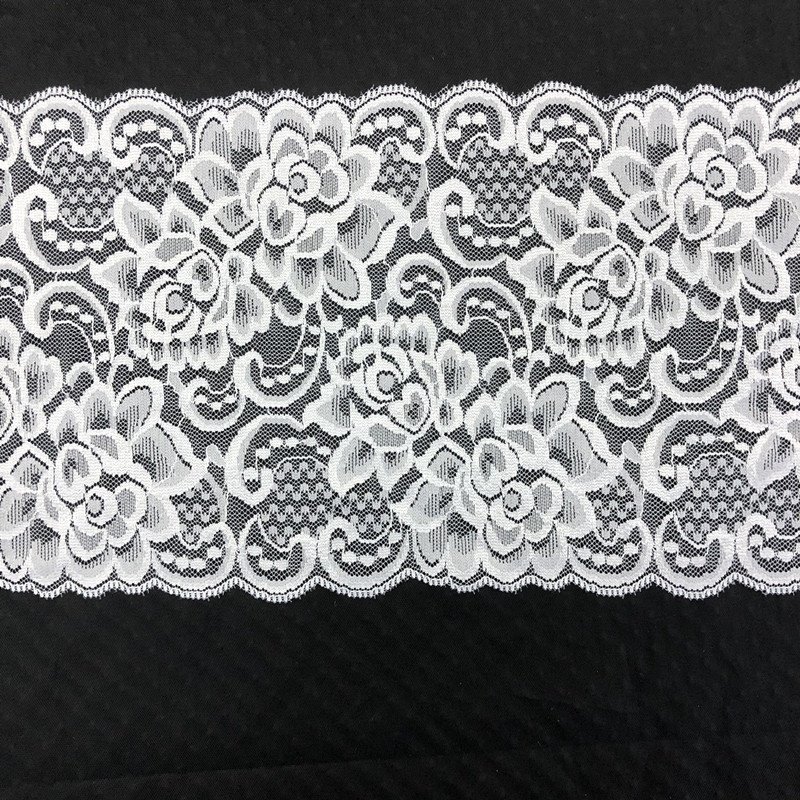 Wholesale White Lace Trim Fabric Roll Flower Lace Trimming Border For Dress
