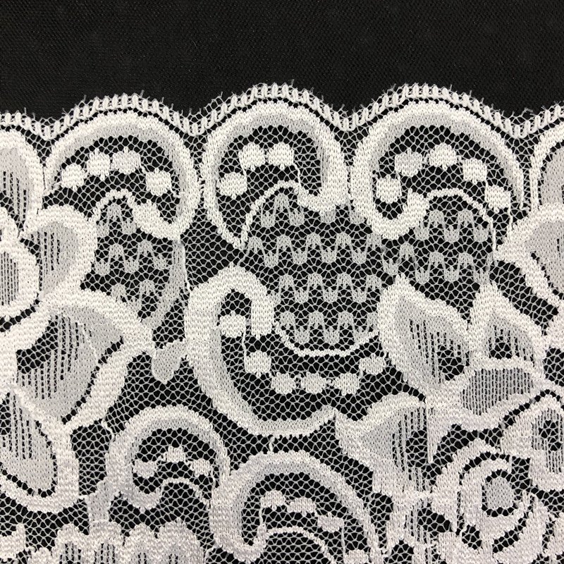 Wholesale White Lace Trim Fabric Roll Flower Lace Trimming Border For Dress