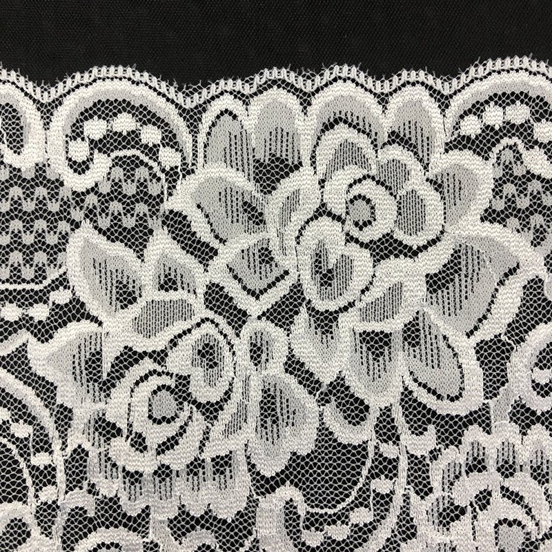 Wholesale White Lace Trim Fabric Roll Flower Lace Trimming Border For Dress