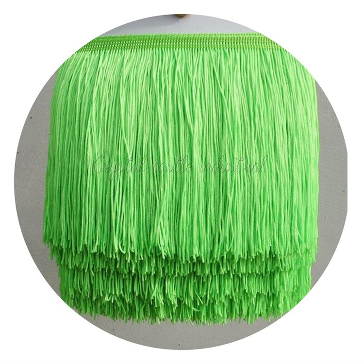 Wholesale Price 100% Polyester Material Various Color Fringe Trim Decorative Use fashion tassel fringe for clothes