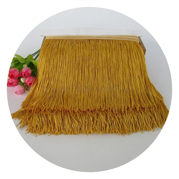 Wholesale Price 100% Polyester Material Various Color Fringe Trim Decorative Use fashion tassel fringe for clothes