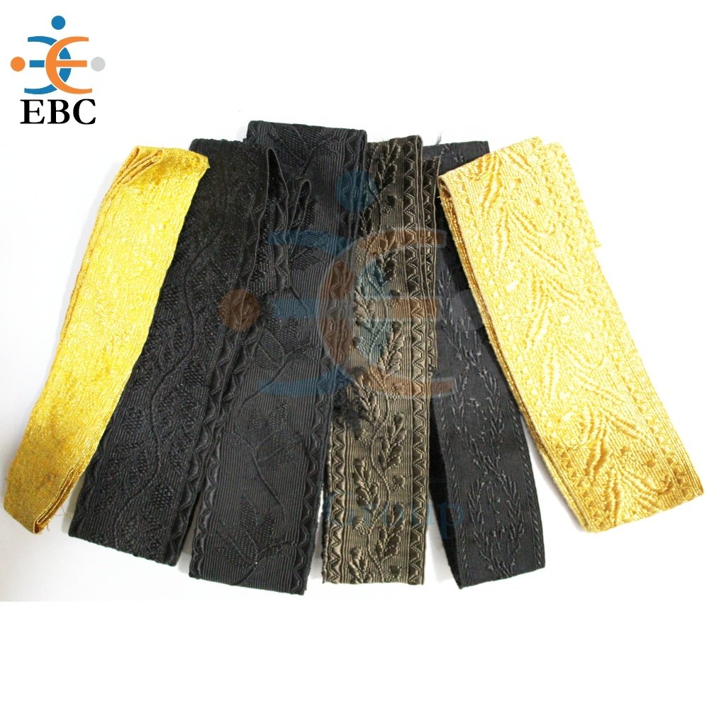 Custom High Quality Gold Wire French Braid Gold Wire Lace Tresse Galloon Ribbon Tape Gold Trimmings Bulk OEM Factory Supply