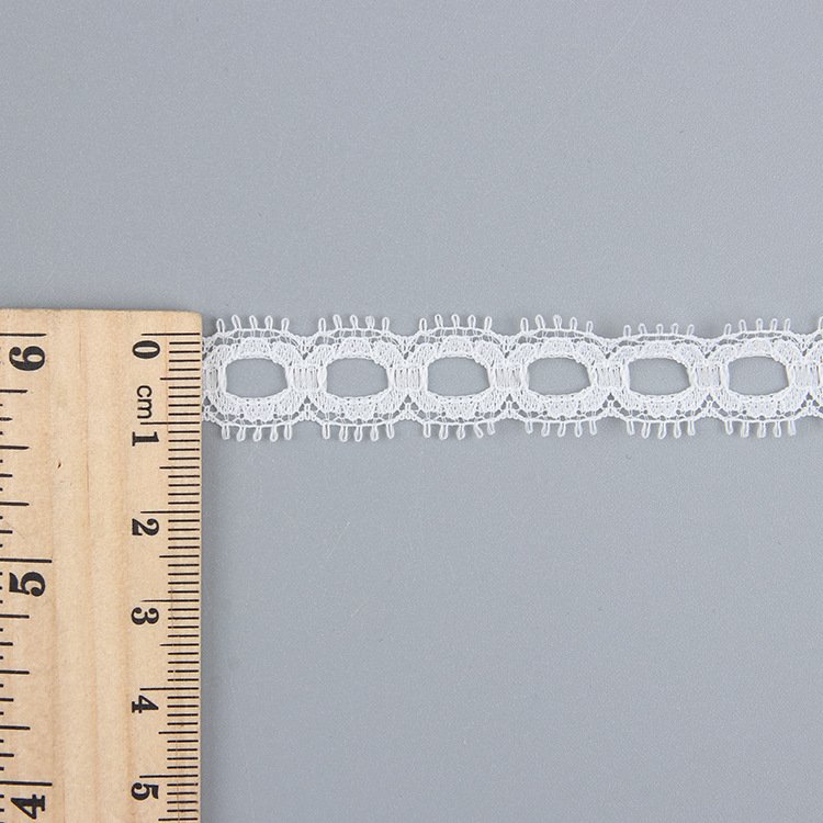 Factory 100% nylon polyester white lace trim for garment accessories decoration