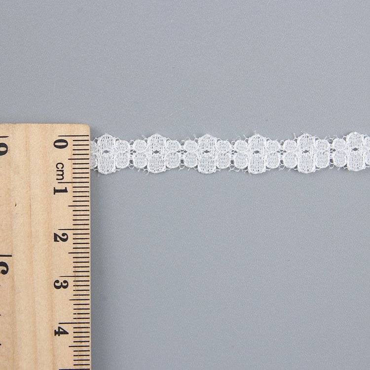Factory 100% nylon polyester white lace trim for garment accessories decoration
