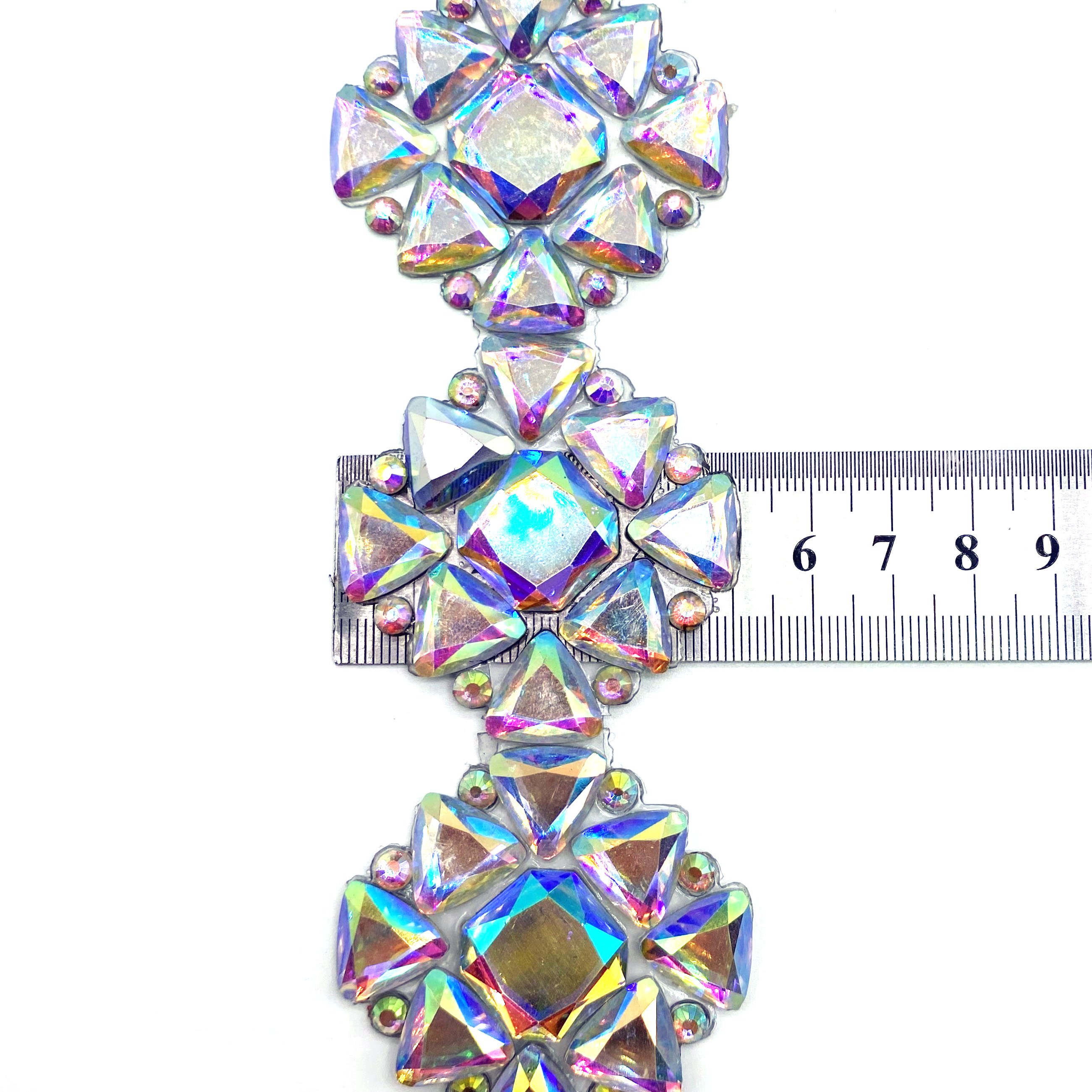 Customized Colors AB Resin Gems Trimming Iron-On Hot Fix AB Rhinestone for Shoes & Garments for Carnival Garment
