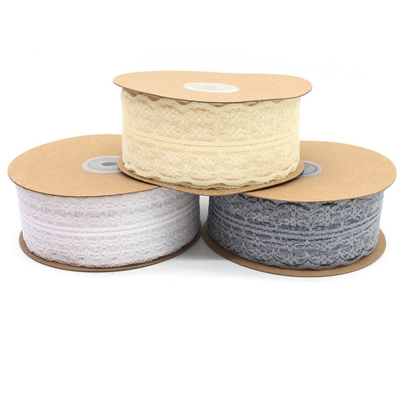 Wedding Decoration Christmas Package Sewing Craft Satin Ribbon White Lace Trim Lace Fabric Vintage Lace Ribbons