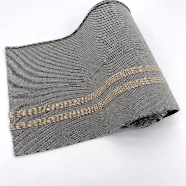 Custom Eco-friendly Stretch 1x1 rib knit trim, wool and acrylic flat knitting 2x1 ribbing cuffs