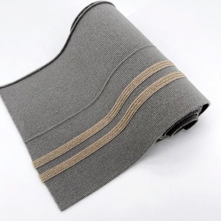 Custom Eco-friendly Stretch 1x1 rib knit trim, wool and acrylic flat knitting 2x1 ribbing cuffs