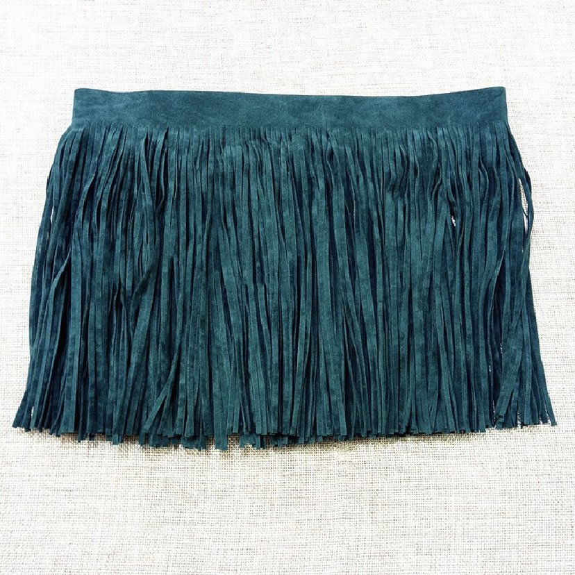 TRENDING 15cm Colorful Faux Suede Fringe Tassel Fringe Trim Double-Faced Pile Tassel Fringe FOR GARMENTS