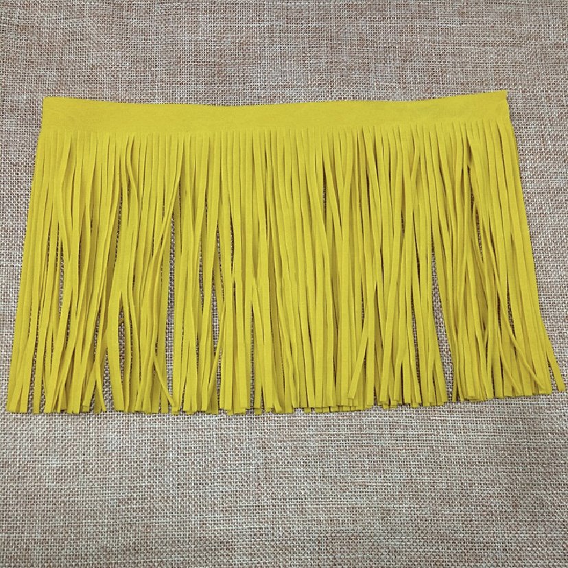TRENDING 15cm Colorful Faux Suede Fringe Tassel Fringe Trim Double-Faced Pile Tassel Fringe FOR GARMENTS
