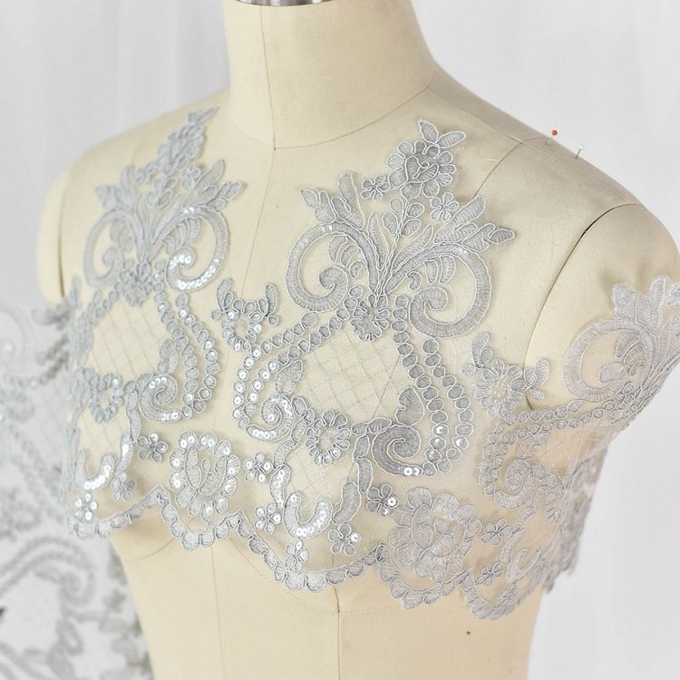 Wholesale Quality multi color lace trim pineapple shaped fronts bride lace applique border decorations lace trims