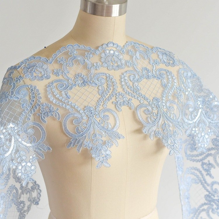 Wholesale Quality multi color lace trim pineapple shaped fronts bride lace applique border decorations lace trims