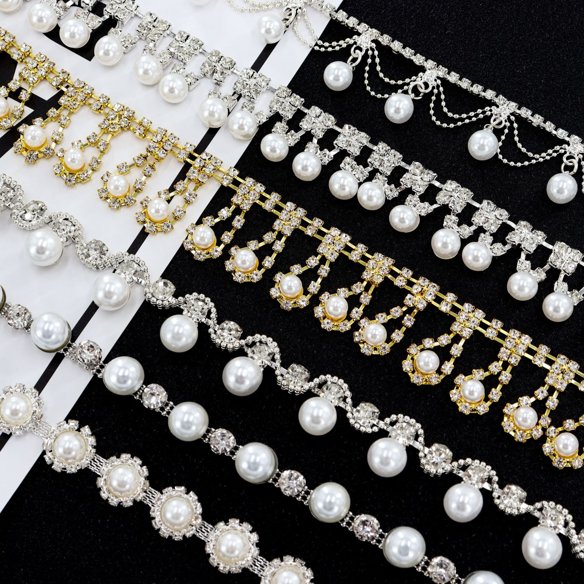 New Fashion Diamond Crystal Cup Chain Sewing On Strass Rhinestone Chain Trim For Garment DIY