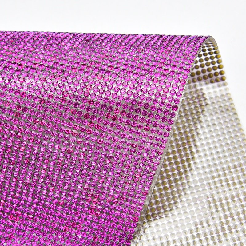 24*40cm SS6 Full Glass Diamond Trim Rhinestone Iron On Transfer Design Mesh Strass Crystal Roll Sticker Car Wedding Decoration
