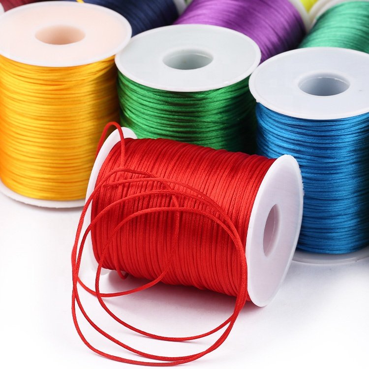 1.0mm 1.5mm Nylon Cord Thread Chinese Knot Macrame Rope Line Bracelet Diy Tassels Beading Thread