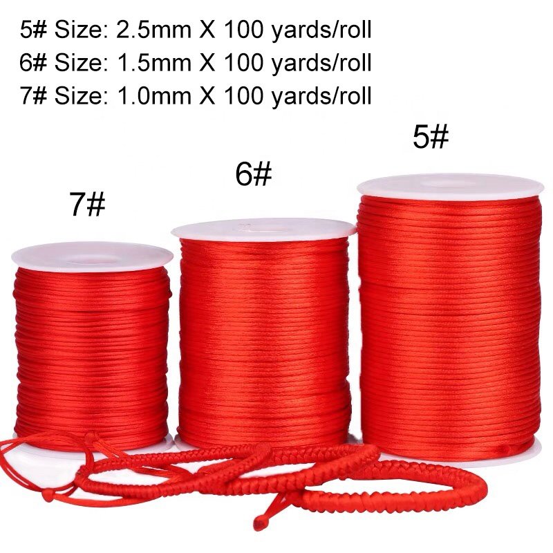 1.0mm 1.5mm Nylon Cord Thread Chinese Knot Macrame Rope Line Bracelet Diy Tassels Beading Thread