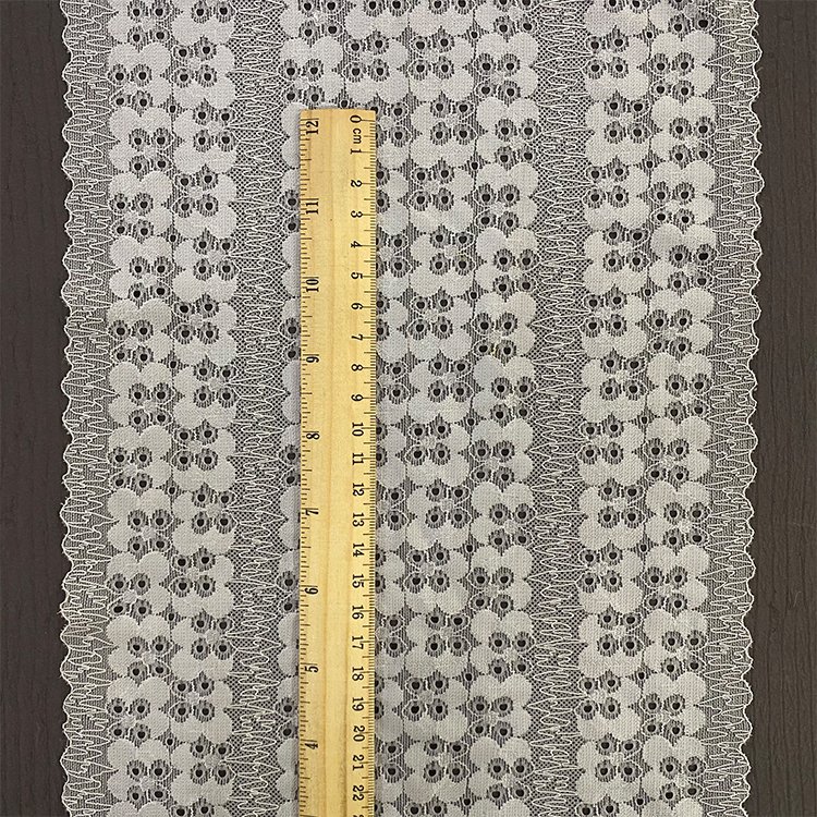 Manufacturer Embroidery Garment Accessories Trim Lace Wholesale White Nylon Spandex Lace Trim