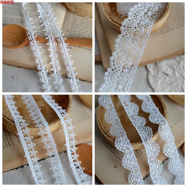 100% Polyester French Lace Embroidery Lace Guipure Trim Embroidery For Ladies Dress