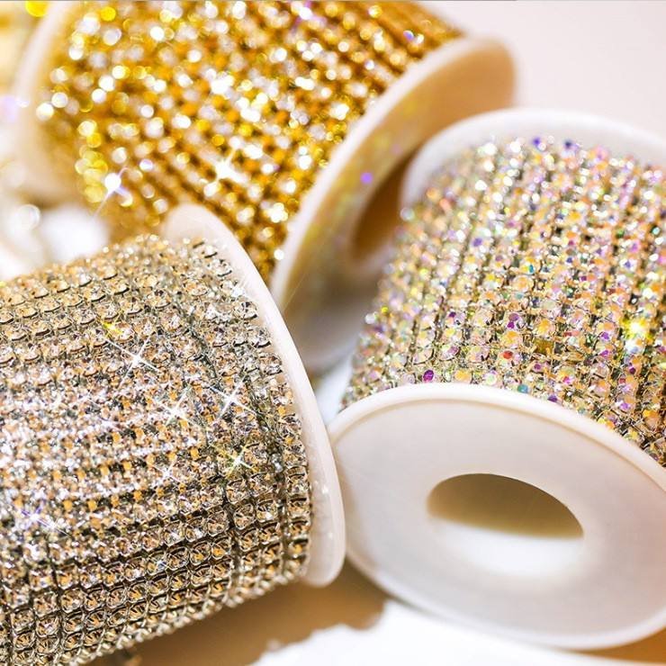 Honor of crystal Sew On Trimming Rhinestone Cup Chain Strass Roll Sew On Rhinestone