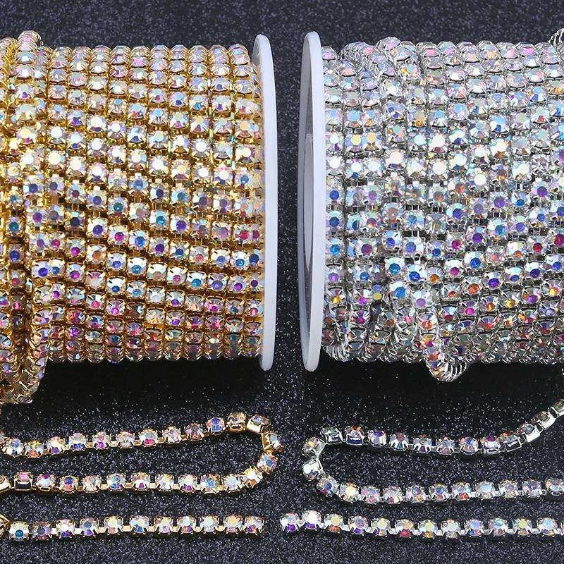 Honor of crystal Sew On Trimming Rhinestone Cup Chain Strass Roll Sew On Rhinestone