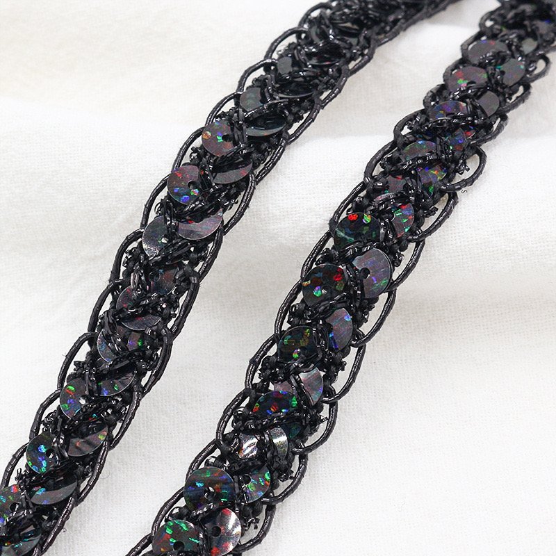 Wholesale Price African Style 1CM width gold beaded wavy woven ribbon party dress trim
