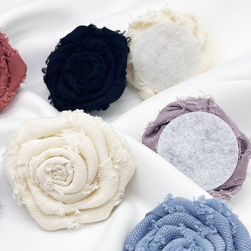 3D Flower Applique New Design Oem Customized Multi-Color Handmade Floral Wedding Dress Patch Shabby Flower Trim