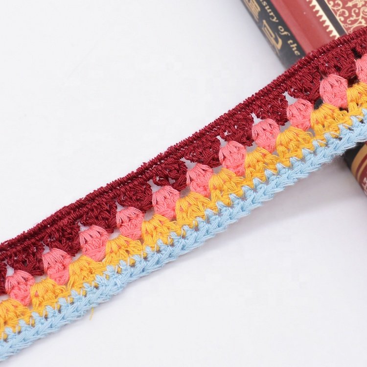 Bulk polyester decorative edging guipure crochet trims for garment