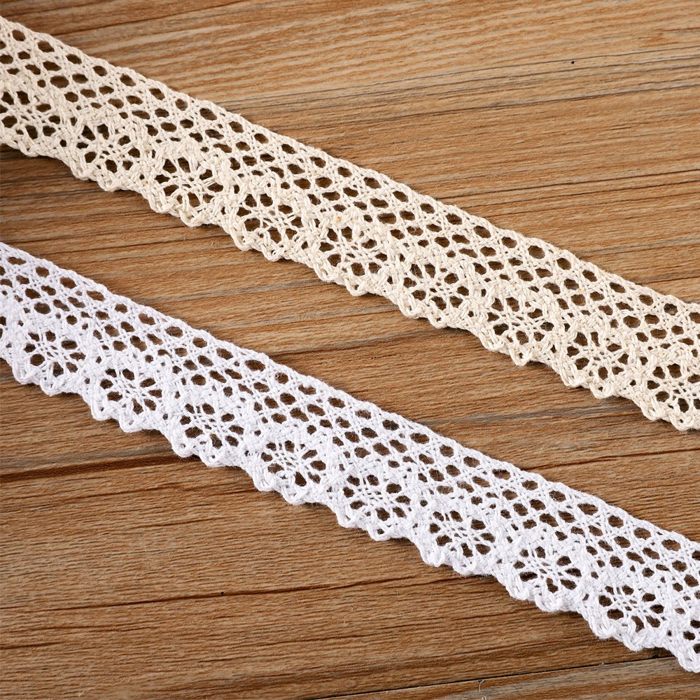 promotional top quality border cotton polyester trim Crochet lace trim for women clothing