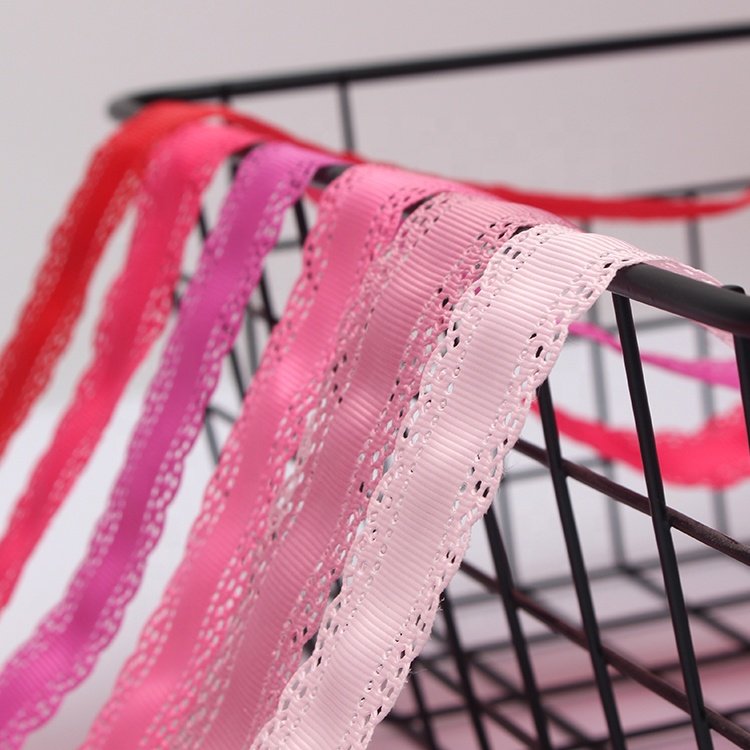 Midi Ribbons Supplier Japanese Korea Style Stock Sale Grosgrain Lace Trim Flower Stamp Ribbon