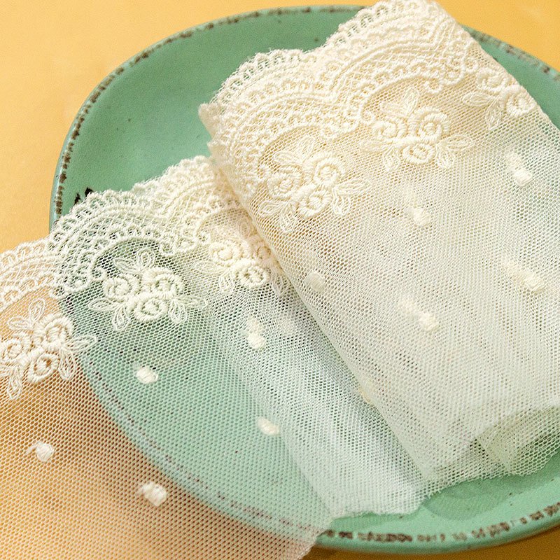 Embroidery Lace Fabric Garment Pastoral Decoration Polyester guipure lace Mesh Trimmings Lace to apply in clothes